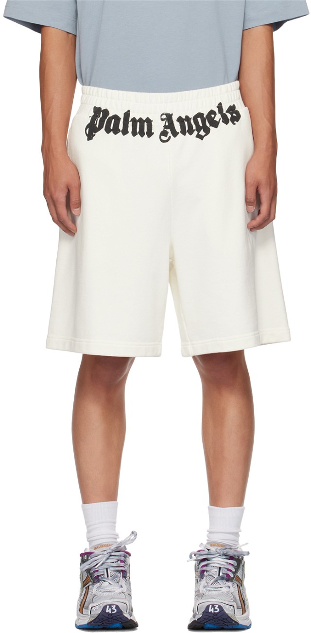 Rövidnadrág Palm Angels Off-White Classic Shorts Fehér | PMCI020F24FLE0020310