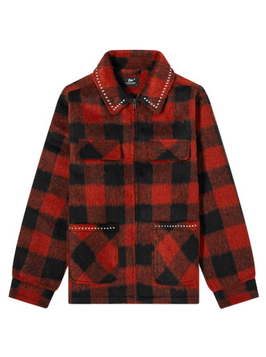 Kabátok Patta Check Car Coat 
Piros | POC-AW23-CHK-CC-001