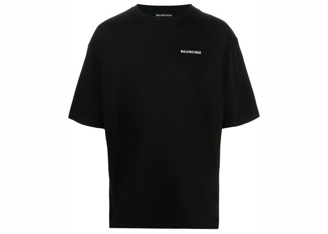 Póló Balenciaga Relaxed Fit T-shirt Fekete | 612966TIVG51070