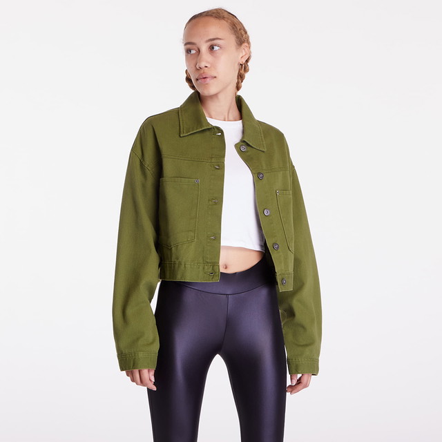 Dzsekik Vans Raynes Crop Trucker Jacket Pesto Zöld | VN000G8SCIB1