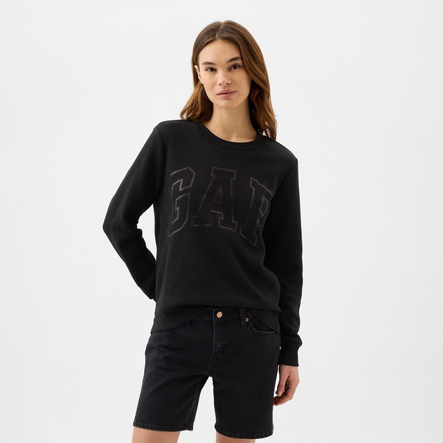 Sweatshirt GAP Logo Sweatshirt True Black V2 Fekete | 885265-02