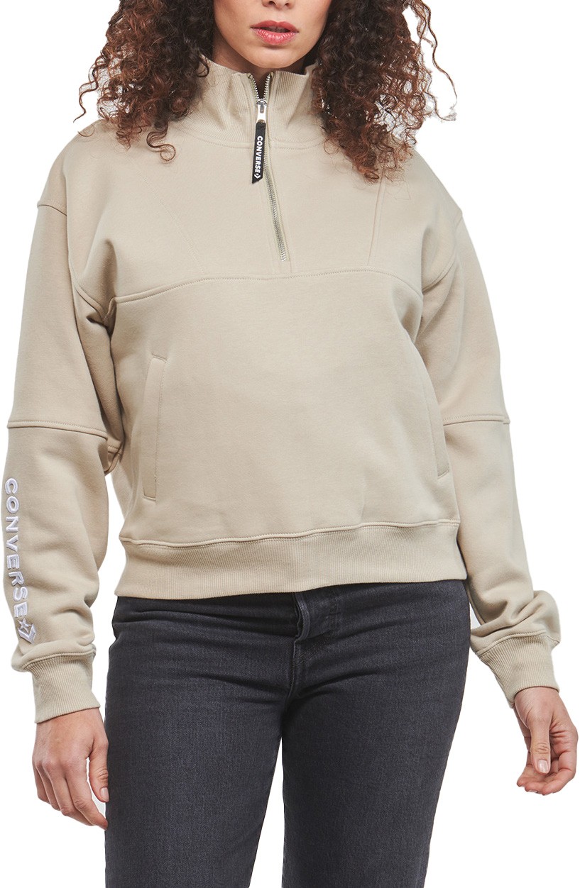 Sweatshirt Converse Fashion Half-Zip Bézs | 10024526-a01-247, 0
