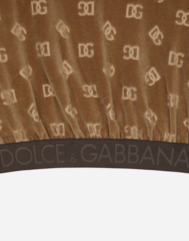 Sweatshirt Dolce & Gabbana Short Chenille Sweatshirt With Jacquard Dg Logo Barna | F9R09TFJ7DLM2366, 3