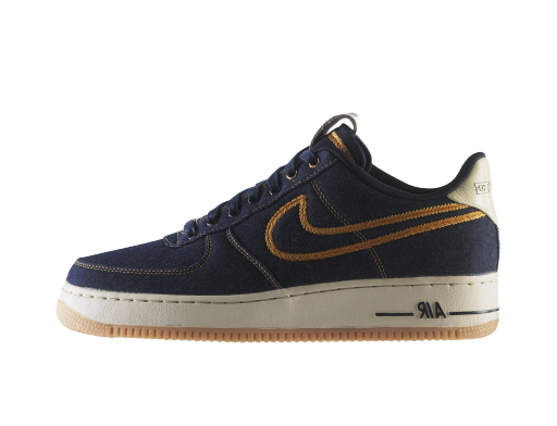 Sneakerek és cipők Nike Air Force 1 Low Premium Denim Sötétkék | 318775-404