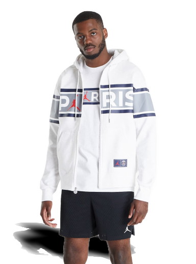 Sweatshirt Jordan Paris Saint-Germain Fleece Hoodie Fehér | DB6481-051