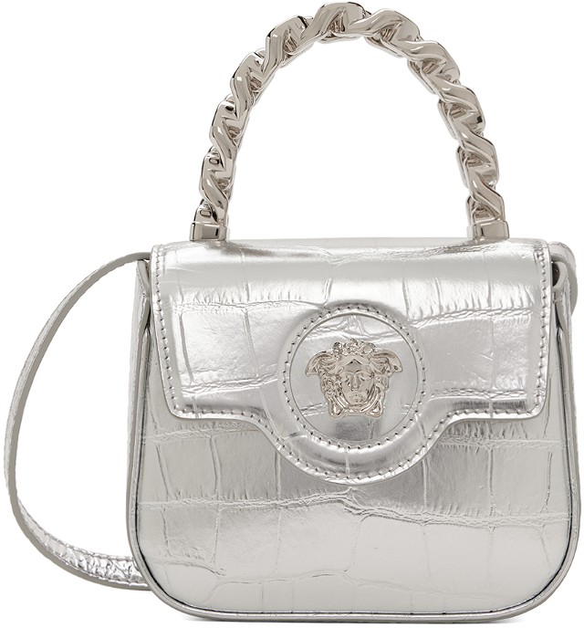 Válltáskák Versace Mini 'La Medusa' Bag "Silver" Fémes | 1003016_1A10014_1E56P