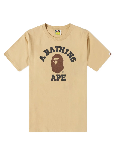 Póló BAPE A Bathing Ape College Tee Bézs | 001TEI801001M-BEI