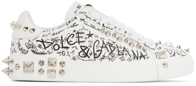 Sneakerek és cipők Dolce & Gabbana White Portofino Fehér | CS1760AC022
