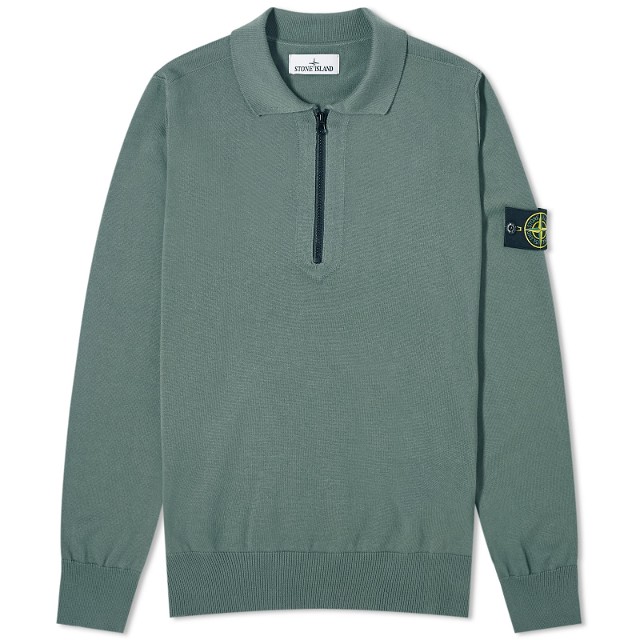 Pólóingek Stone Island Soft Cotton Knitted Polo Shirt Zöld | 8015543B2-V0059