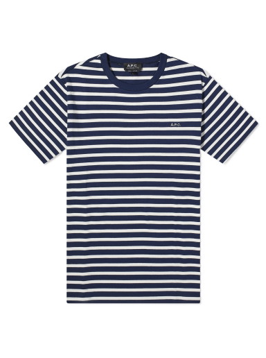 Póló A.P.C. Emilien Stripe T-Shirt Sötétkék | COGWT-H26343-IAK