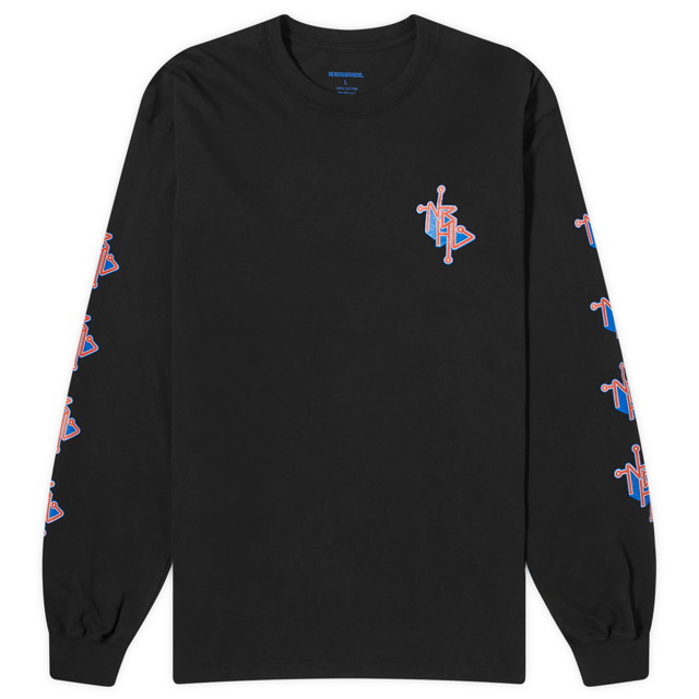 Póló Neighborhood 12 Long Sleeve Fekete | 241PCNH-LT12-BK