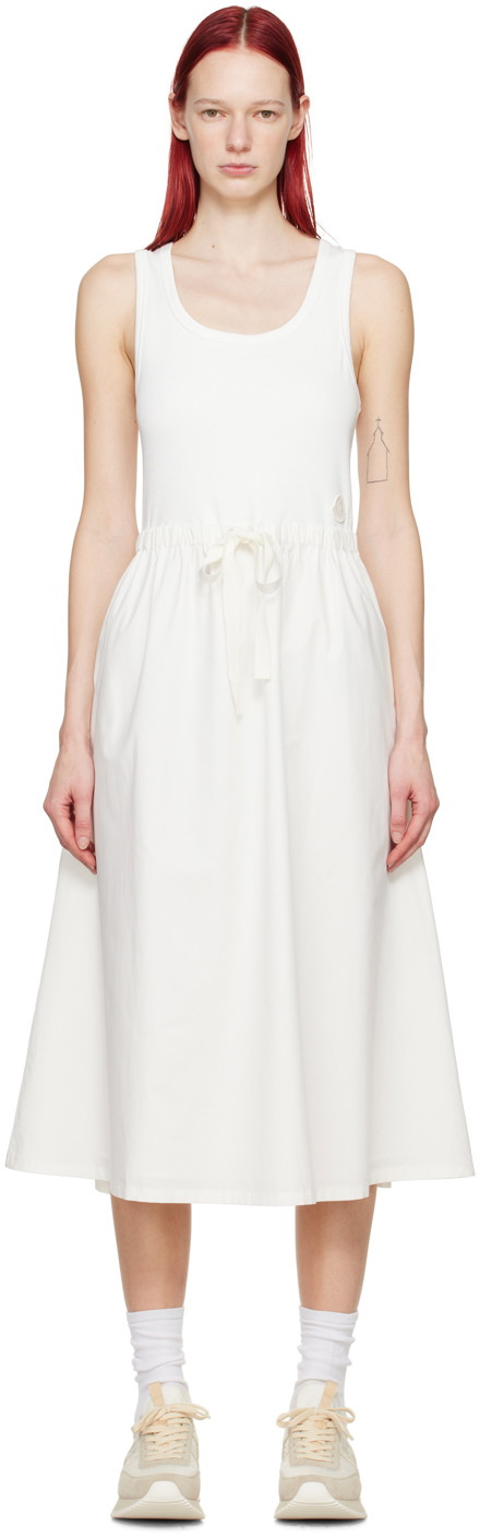 Ruha Moncler White Paneled Midi Dress Fehér | J10938I0002089AK6