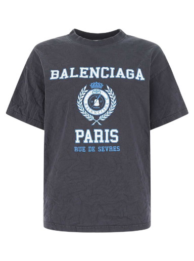 Póló Balenciaga College 1917 Medium Fit T-Shirt Sötétkék | 612965TMV954140