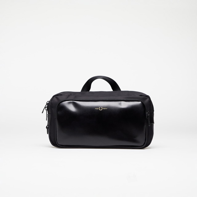 Deréktáskák Fred Perry Nylon Twill Leather Xbody Bag Fekete | L7280 774