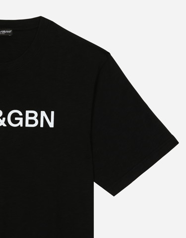 Póló Dolce & Gabbana Cotton T-shirt With Logo Fekete | G8PN9TG7M8FN0000, 3