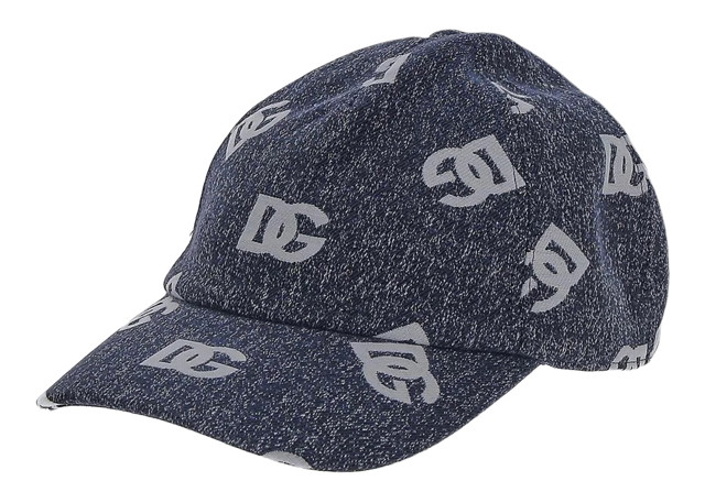 Kupakok Dolce & Gabbana DG Logo Jacquard Denim Baseball Cap Grey Sötétkék | GH706AFJFAPS8350