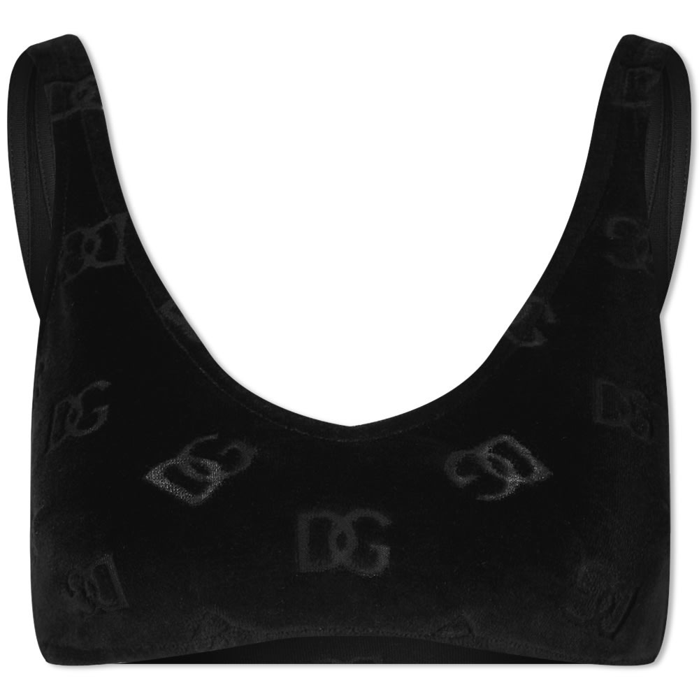 Melltartó Dolce & Gabbana Logo Bralet Top Fekete | F770DTFJ7DL-N0000, 0