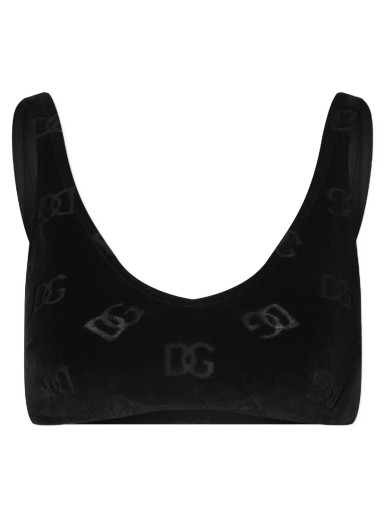 Melltartó Dolce & Gabbana Logo Bralet Top Fekete | F770DTFJ7DL-N0000