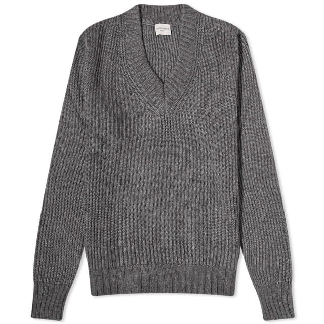 Pulóver Officine Générale Francis V Neck Sweater "Mid Grey" Szürke | W23MKNT329