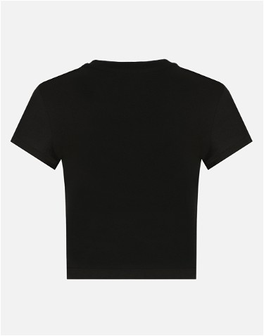 Póló Dolce & Gabbana Short T-shirt With Fusible-rhinestone DG Logo Fekete | F8U48ZGDBZWN0000, 1