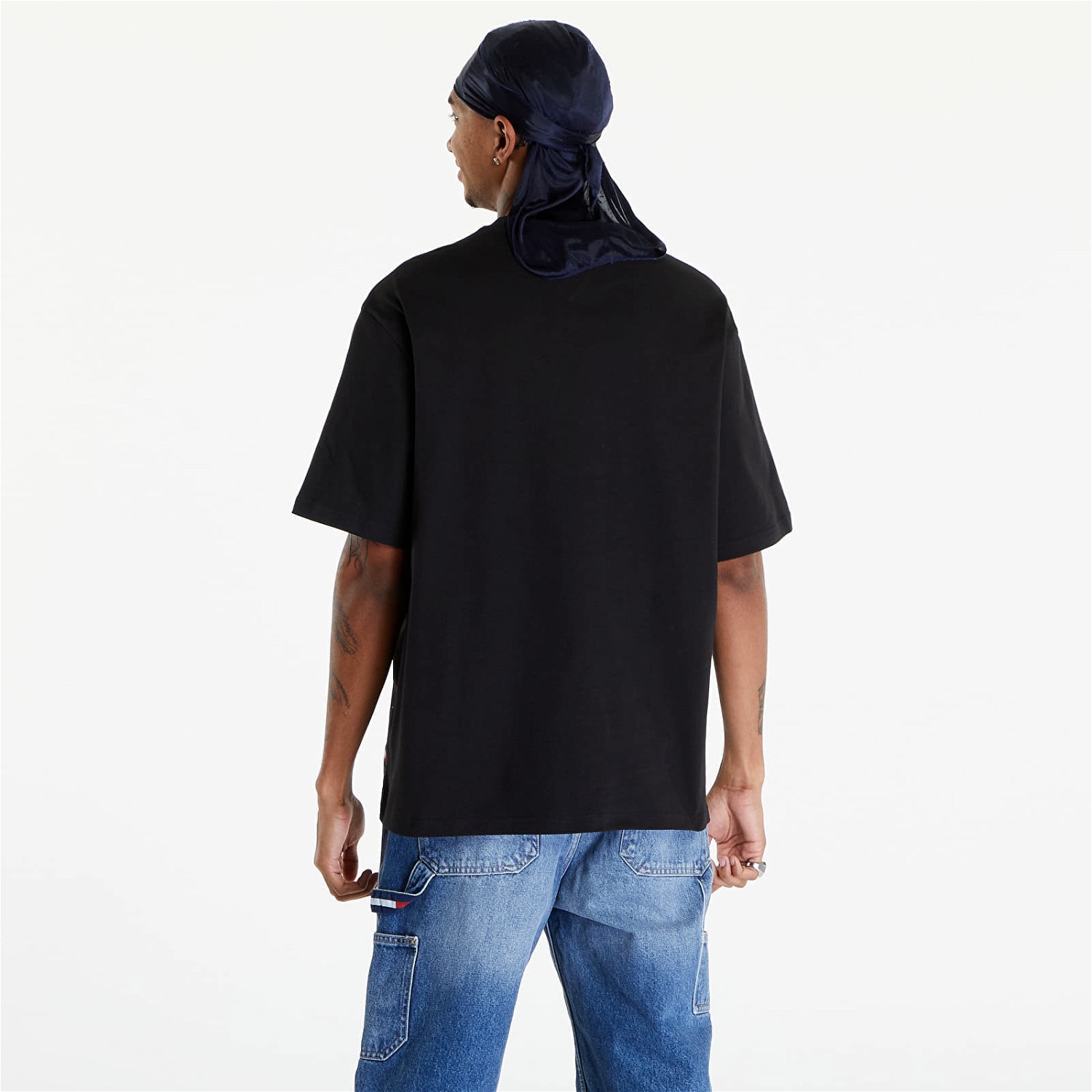 Póló Tommy Hilfiger Logo Oversized Fit T-Shirt Black Fekete | DM0DM18267 BDS, 1