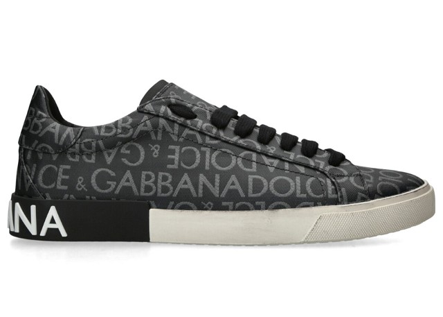 Sneakerek és cipők Dolce & Gabbana Portofino Vintage Black Grey Szürke | CS2203-AM924-8B979