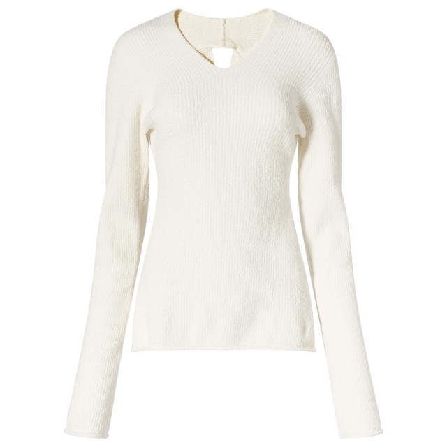 Póló AXEL ARIGATO Tube Rib Knit Top Fehér | A0948002-ECRU