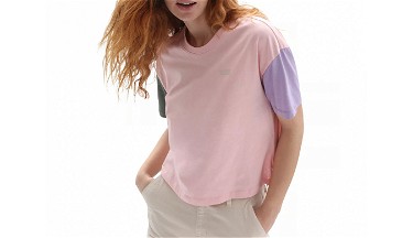 Póló Vans Relaxed Boxy Colorblock T-Shirt Rózsaszín | VN0A5L64YYN, 0