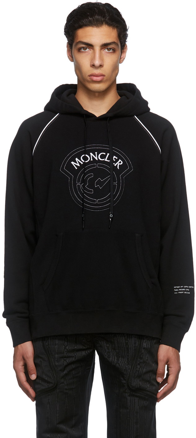 Sweatshirt Moncler Genius 7 FRGMT Hiroshi Fujiwara Logo Hoodie Fekete | G209U8G00008809F4