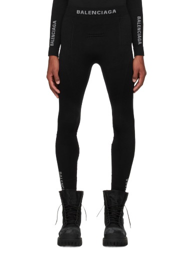 Leggings Balenciaga Athletic Leggings Fekete | 719663-4C9B4-1000