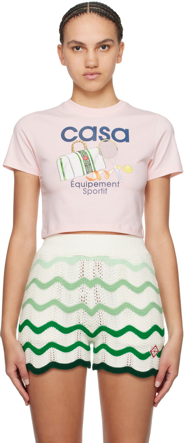 Póló Casablanca 'Equipement Sportif' T-Shirt Rózsaszín | WPS24-JTS-009-03