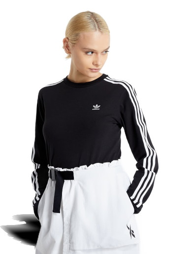 Póló adidas Originals 3 Stripes Longsleeve W Fekete | GN2911