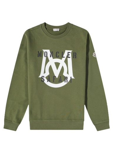 Sweatshirt Moncler Large M Crew Sweatshirt Zöld | 8G000-35-899WC-875