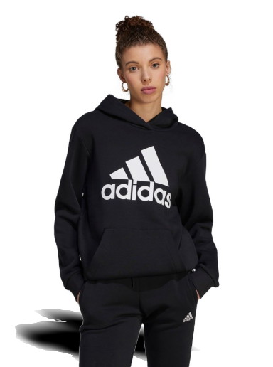 Sweatshirt adidas Performance Sportswear Essentials Logo Boyfriend Fleece Hoodie Fekete | HZ5804