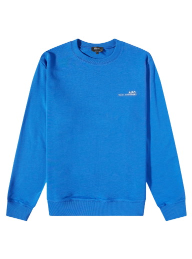 Sweatshirt A.P.C. Item Logo Crew Sweat Kék | COFBQ-H27608-IAG