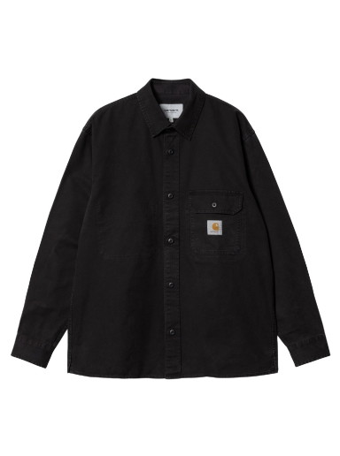 Dzsekik Carhartt WIP Reno Shirt Jacket "Black garment dyed" Fekete | I031447_89_GD