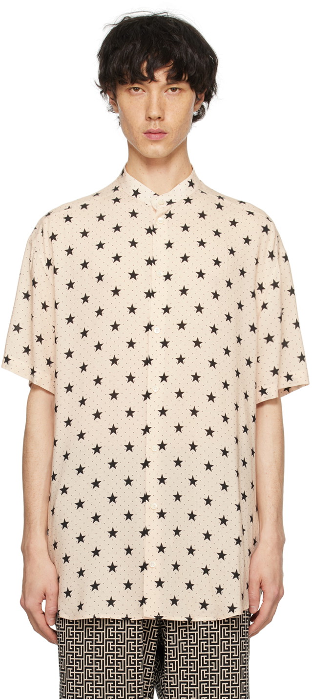 Ing Balmain Stars Shirt Bézs | CH1HK035VE26