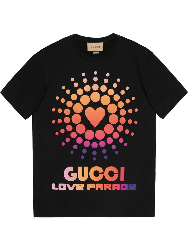 Póló Gucci Graphic-Print T-shirt Black/Multi Fekete | 548334XJEMZ