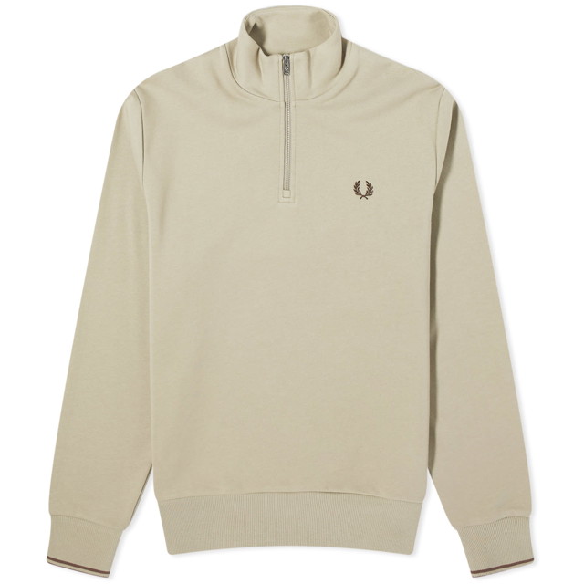 Sweatshirt Fred Perry Half Zip Sweat in Warm Szürke | M3574-U84