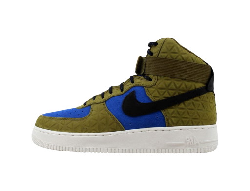 Sneakerek és cipők Nike Air Force 1 Hi Premium Suede Olive Flak/Black-Midnight Turquoise W Zöld | 845065-300