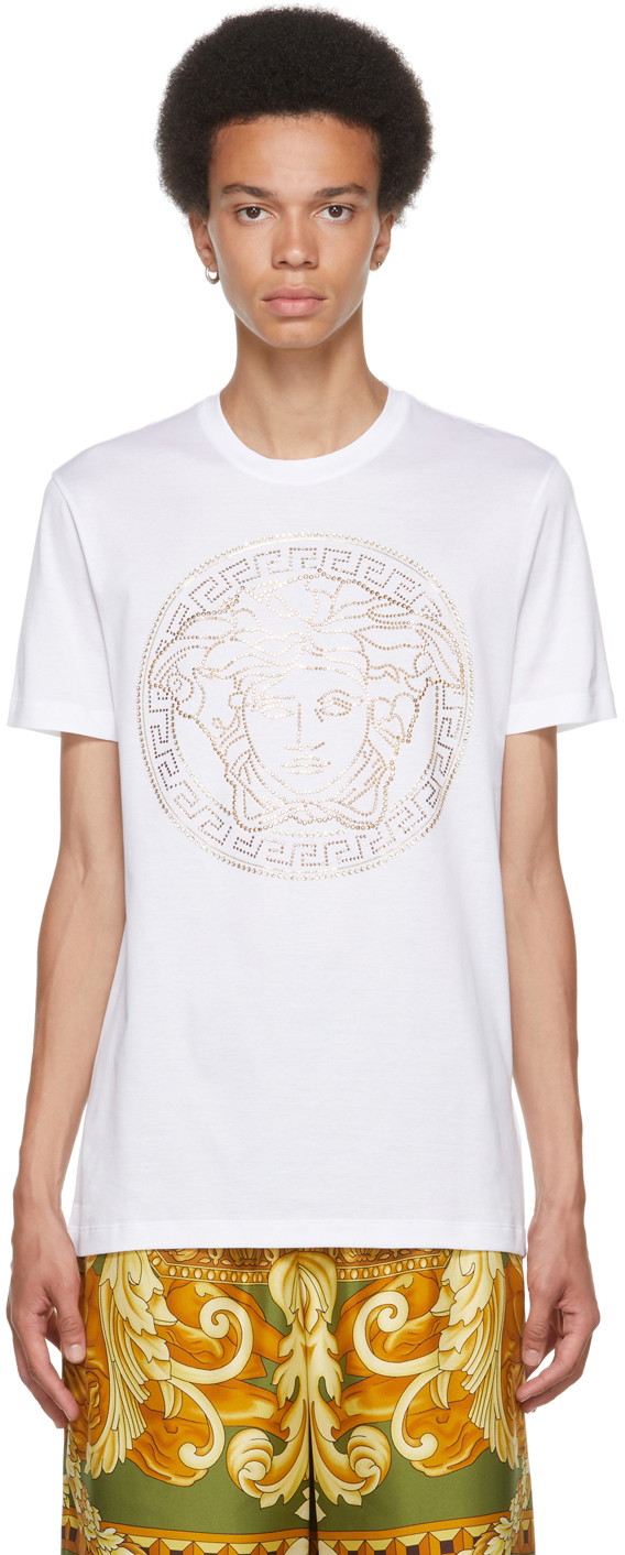 Póló Versace Embellished Medusa T-Shirt Fehér | A77987 A201952