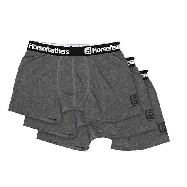 Boxerek Horsefeathers Boxers Dynasty 3-Pack Boxer Shorts Heather Anthracite Szürke | AM067B