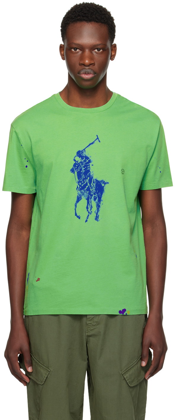 Póló Polo by Ralph Lauren Green Big Pony T-Shirt Zöld | 710936387002