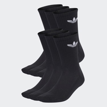 Zoknik és harisnyanadrágok adidas Originals Trefoil Cushion Crew Socks –⁠ 6 pack Fekete | IJ5618, 0