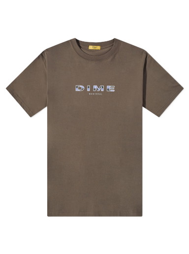 Póló Dime Block Font T-Shirt "Driftwood" Barna | DIMESU2323DRI