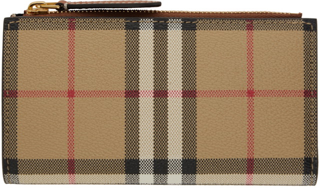 Pénztárca Burberry Check Medium Bifold Wallet Bézs | 8079203