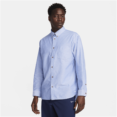 Ing Nike Life Long-Sleeve Oxford Button-Down Shirt Kék | FN3125-101, 1