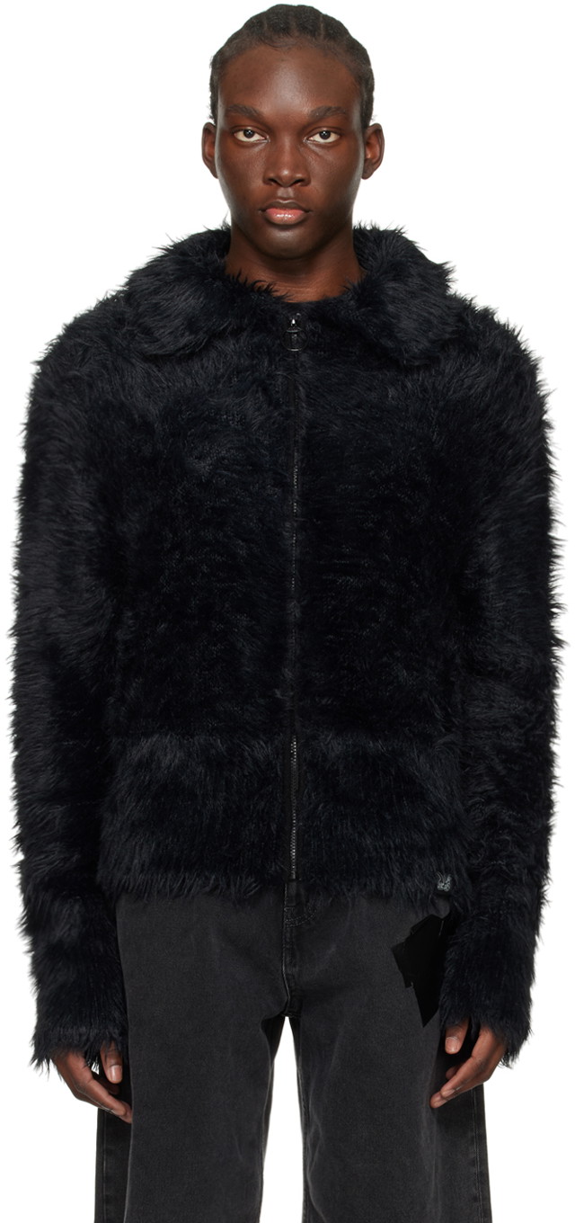 Dzsekik Martine Rose Hairy Jacket Fekete | MRSS24-927A