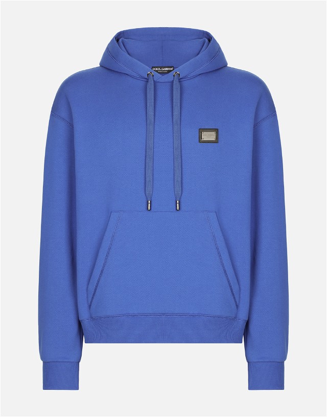 Jersey Hoodie With Branded Tag