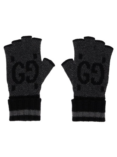 Kesztyű Gucci GG Fingerless Gloves Fekete | 726586 4GABX